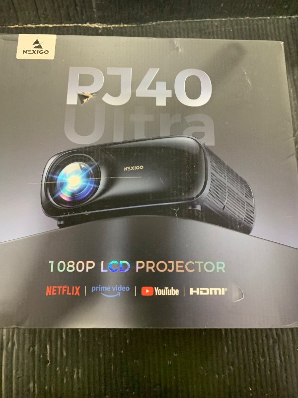 Photo 1 of NexiGo PJ40 Ultra Outdoor Projector, Compatible with Netflix/YouTube/Prime Video, 800 ANSI Lumens, AI Image Enhancement, Native 1080p Video Projector, 20W Speaker, Auto Keystone