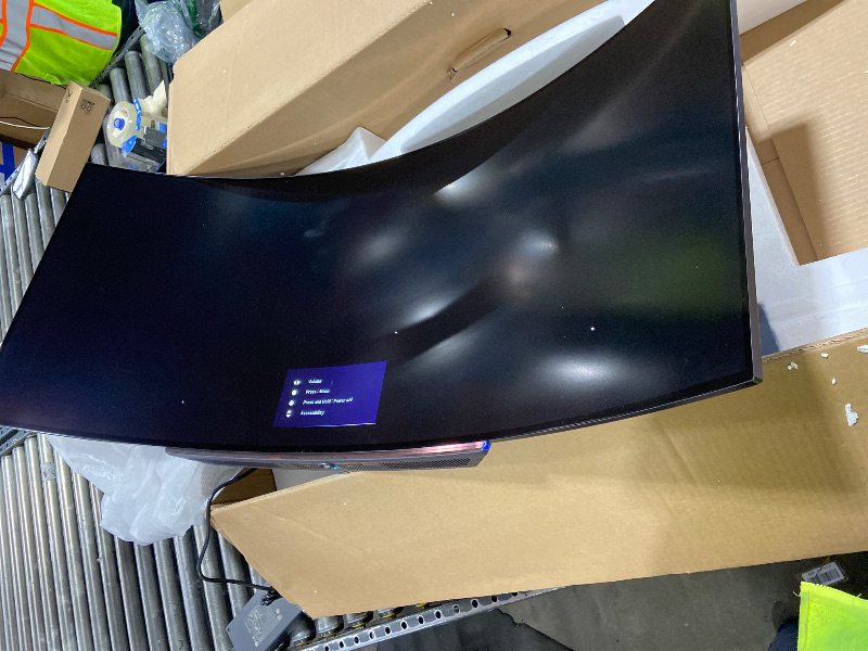 Photo 1 of FOR PARTS, DOES NOT FUNCTION ***********LG 45GX900A-B 45-Inch Ultragear WQHD (3440 x 1440) OLED Curved Gaming Monitor, 240Hz, 0.03ms, NVIDIA G-Sync, VESA DisplayHDR True Black 400, HDMI 2.1, DisplayPort, USB Type-C PD 65W, Black
