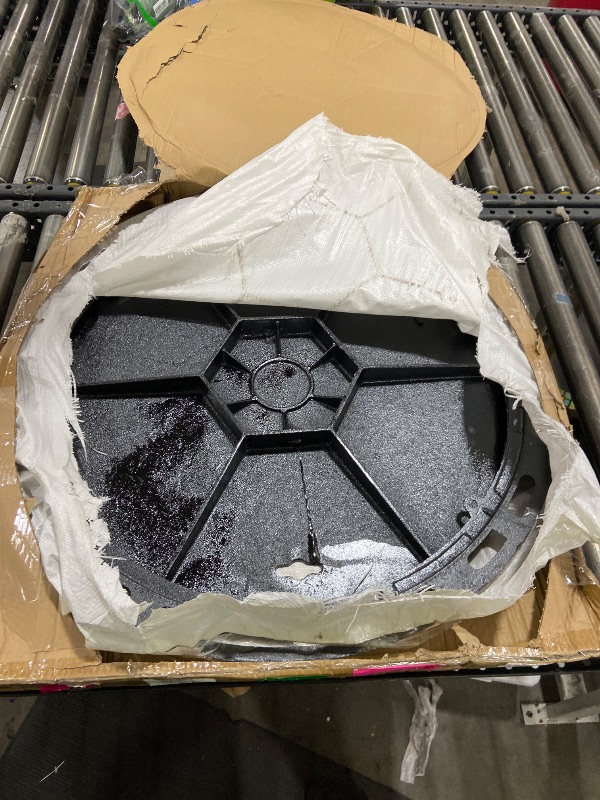 Photo 1 of MASSLUNT Cast Iron Manhole Cover and Frame 28”, B Class Black Septic Tank Lid with Base, Round Sewage Basin Cover, Heavy Duty Metal Inspection Lid for Driveway, Concrete, Yard (True 27.6”)