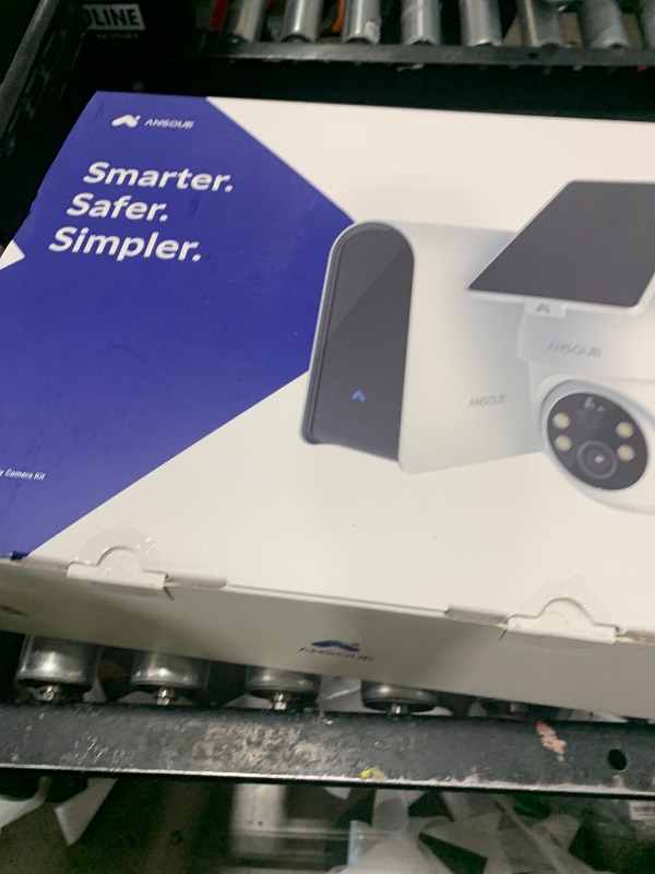 Photo 1 of ANSQUE Security Cameras Wireless Outdoor Home System, 4 Camera Kit, No Subscription Fees, Solar Powered, Local Storage, 365-Day Battery Life, 360°PTZ Surveillance, Auto Tracking, 2K Color Night Vision