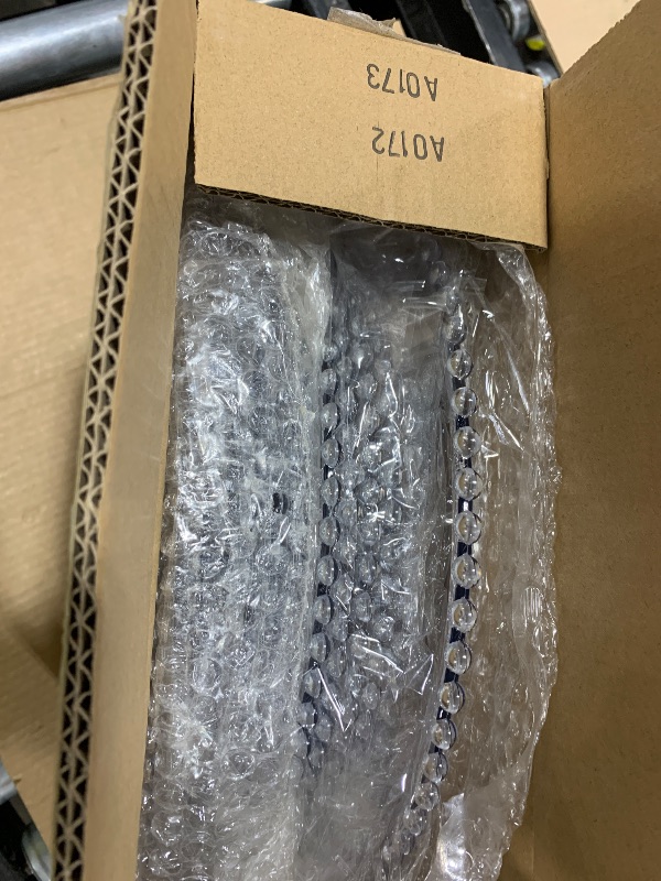 Photo 1 of Hoolerry 100 Pack Clear Charger Plates Bulk 13 Inch Acrylic Round Dinner Charger Plates Beaded Frosted Grain Dinner Decorative Dishes for Wedding Party Events Home Kitchen Tabletop(Sliver,Beads)