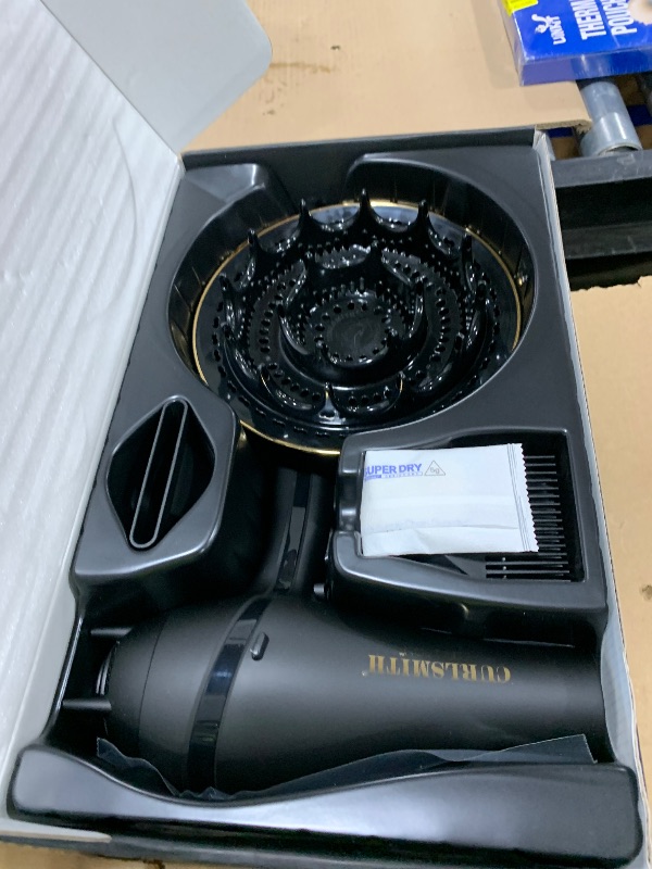 Photo 1 of Curlsmith Defrizzion Hair Dryer - for Curly Hair w/Extra Large 8" Diffuser for Fast Drying, 2 Speeds, 3 Heat Settings, Sustained Cool Setting with Minimal Heat Impact