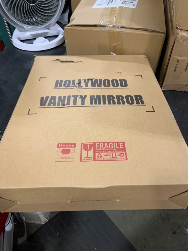 View 2 of Lighted Vanity Mirror with Lights, Makeup Mirror with Light, 16.7"x 13.2",Three Color Lighting Modes and Dimmable Lighting, Smart Touch Control, 360°Rotation, for Vanity Desk Tabletop,Dressing Room