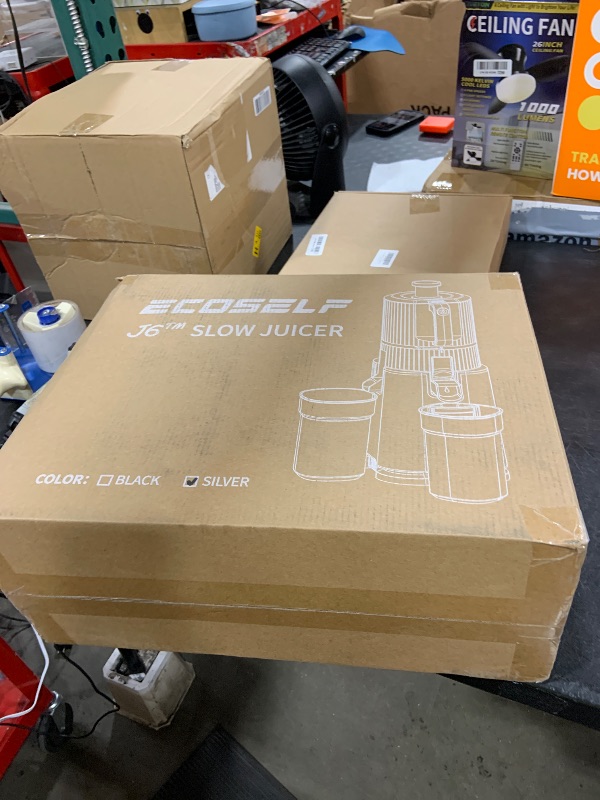 View 2 of ECOSELF 3-in-1 Juicer with 3 Filters (For Juice/Sorbet/Nut Milk), With 6.0" Extra-Large Mouth Feed Chute for Whole Vegetables & Fruits, Juicer Machines With Large Capacity & Easy Clean (With Pusher)