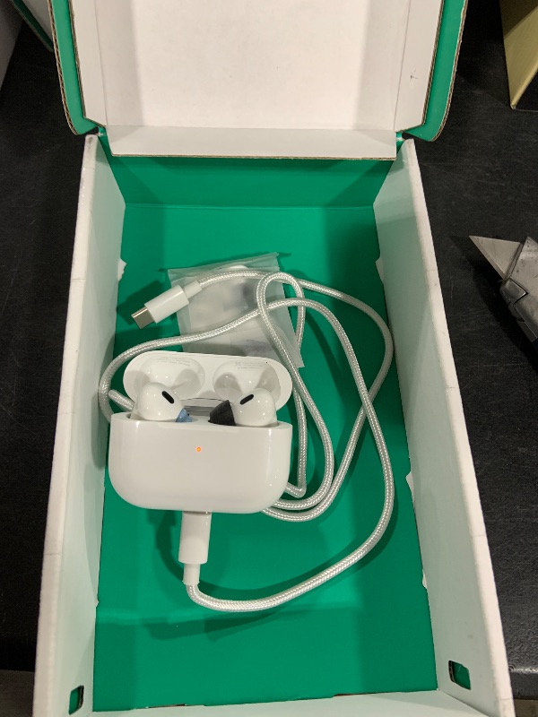 Photo 1 of Apple AirPods Pro (2nd Generation) with MagSafe Charging Case (USB-C) (Renewed Premium)