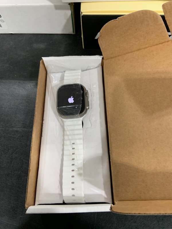 Photo 1 of Apple Watch Ultra 2 [GPS + Cellular, 49mm] - Titanium Case With White Ocean Band, One Size (Renewed)