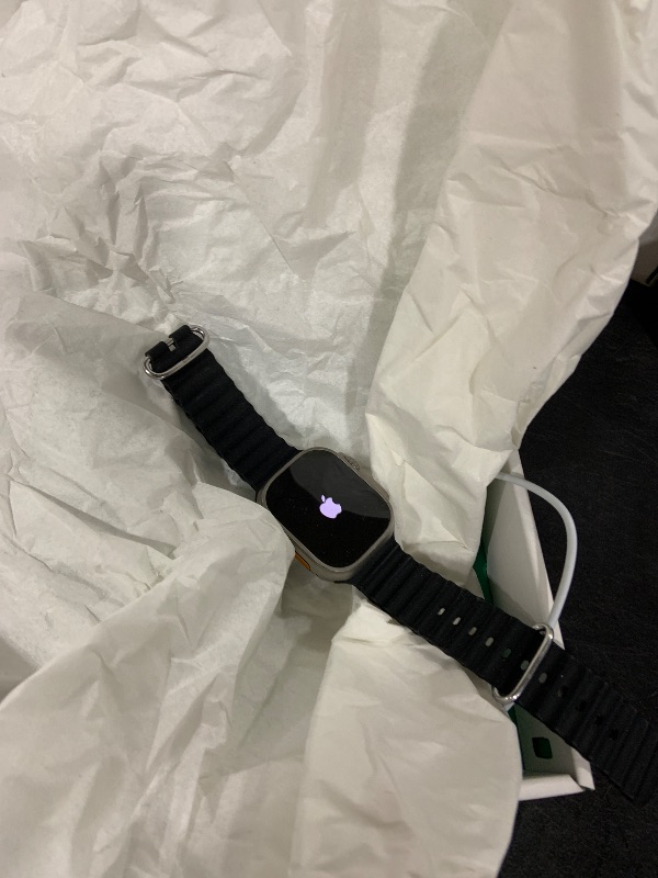 Photo 1 of Apple Watch Ultra [GPS + Cellular 49mm] Titanium Case with Midnight Ocean Band