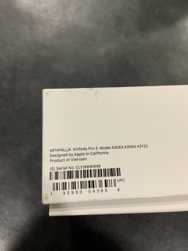 Photo 1 of Apple AirPods Pro 3 Wireless Earbuds, Active Noise Cancellation, Live Translation, Heart Rate Sensing, Hearing Aid Feature, Bluetooth Headphones, Spatial Audio, High-Fidelity Sound, USB-C Charging