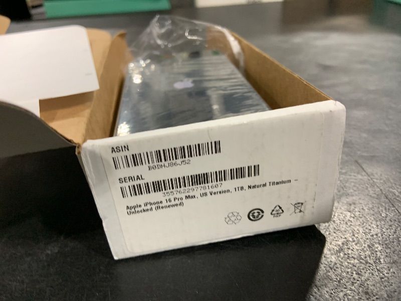 Photo 1 of Apple iPhone 16 Pro Max, 1TB, Natural Titanium - Unlocked (Renewed)