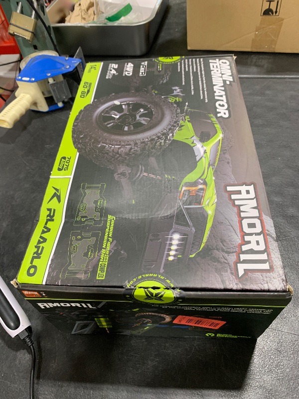 Photo 1 of No wheels/tires in the box-------------------------RIAARIO 1/10 Brushless RC Cars, Monster Truck, 50+ MPH, 4WD, Waterproof, Carbon Fiber, Black, Ages 8+