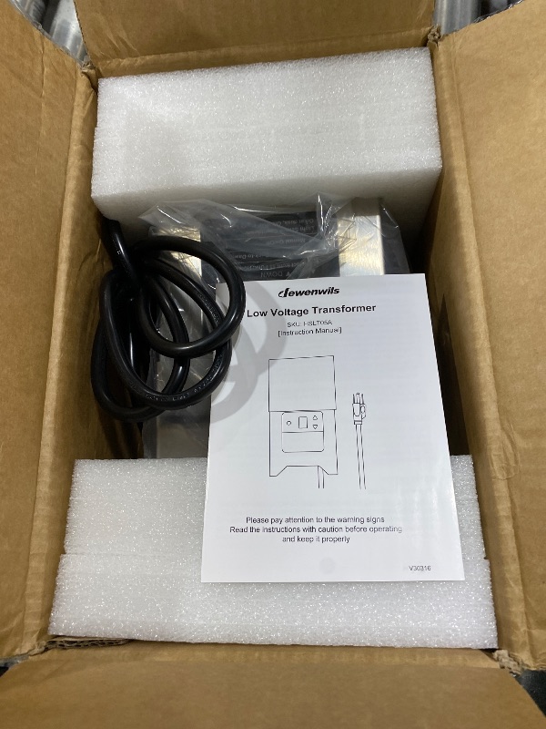 Photo 1 of DEWENWILS 300W Low Voltage Landscape Transformer with Photocell, Low Voltage Transformer 120V AC to 12V/15V AC, Landscape Lighting Transformer for LED Outdoor Lights, Weatherproof, ETL Listed