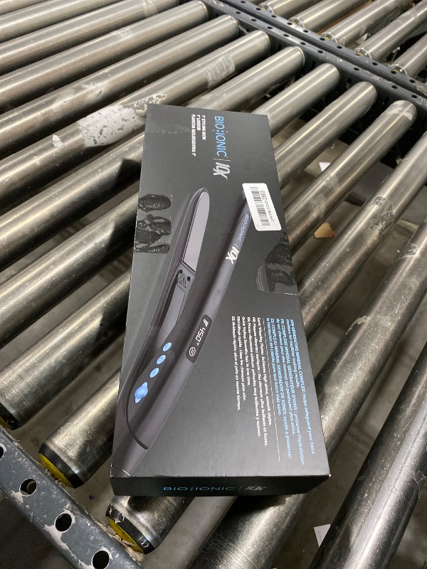 Photo 1 of Bio Ionic 10X Styling Iron, Hair Straightener with 1" Sonic Vibrating Plates, Flat Iron with Ion Generating Mineral Complex, Versatile Styler for Wavy & Straight Hairstyles, Black