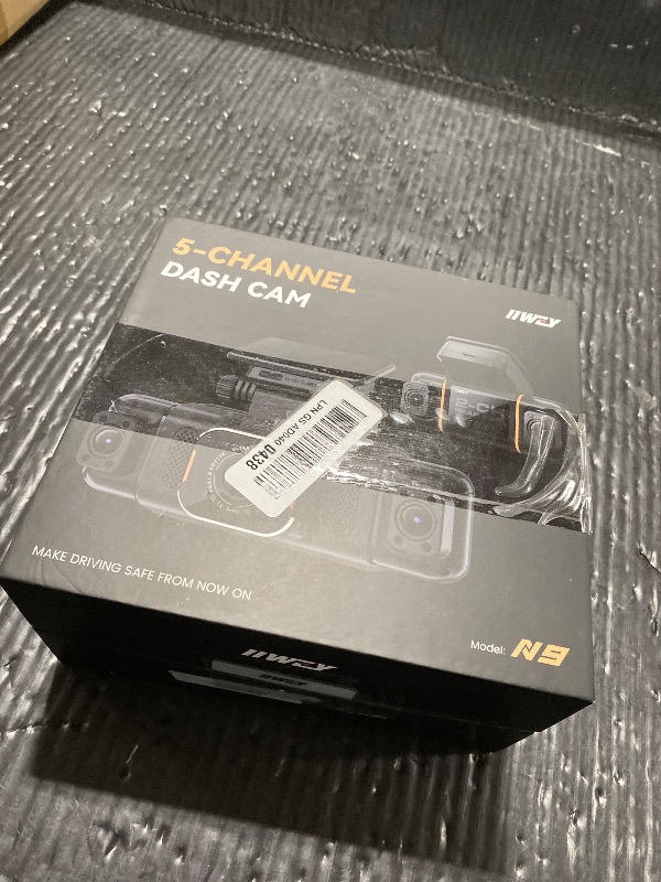 Photo 1 of IIWEY N9 5 Channel Dash Cam 360° View, 5.8G WiFi-6 with App, Free 128GB Card, FHD Front & Rear Inside, Left, Right Dash Camera for Car, 12 IR Lights Night Vision, GPS, 24/7 Parking Mode, G-Sensor