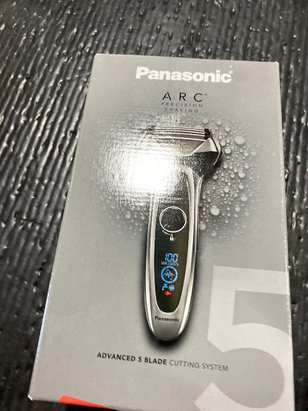 Photo 1 of Panasonic ARC5 Electric Razor for Men with Pop-Up Trimmer, Wet/Dry 5-Blade Electric Shaver with Intelligent Shave Sensor and Multi-Flex Pivoting Head, ES-LV65-S (Silver)