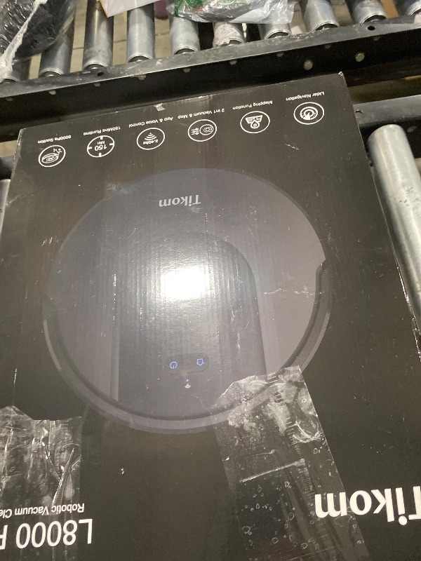 Photo 1 of Tikom Robot Vacuum and Mop Combo, 6000Pa Automatic Robotic Vacuum Cleaner, Smart Mapping, 150 Min Max, Ideal for Pet Hair, Hardfloors, Carpets, Home(L8000 Pro)