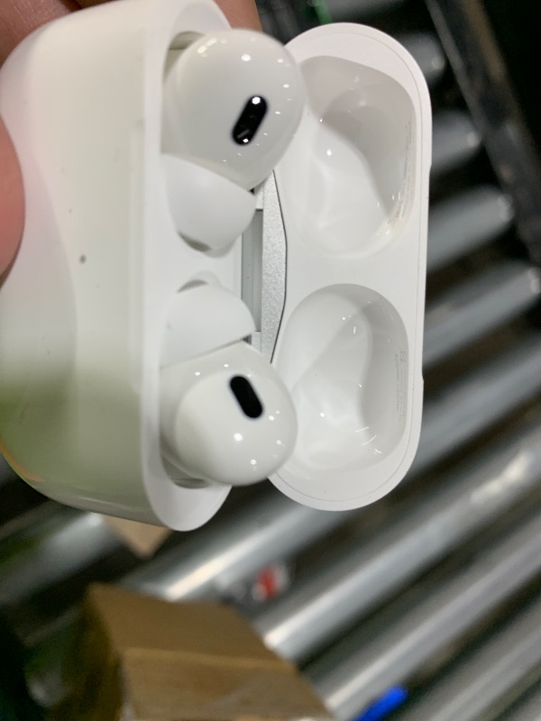 Photo 1 of Apple AirPods Pro (2nd Generation) Wireless Ear Buds with USB-C Charging, Up to 2X More Active Noise Cancelling Bluetooth Headphones, Transparency Mode, Adaptive, Personalized Spatial Audio, White