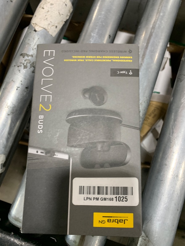 Photo 1 of Jabra Evolve2 True Wireless Bluetooth Earbuds with Wireless Charging Pad - Active Noise Cancellation, MultiSensor Voice Technology - Certified to Work with Your Virtual Meeting Apps - Black
