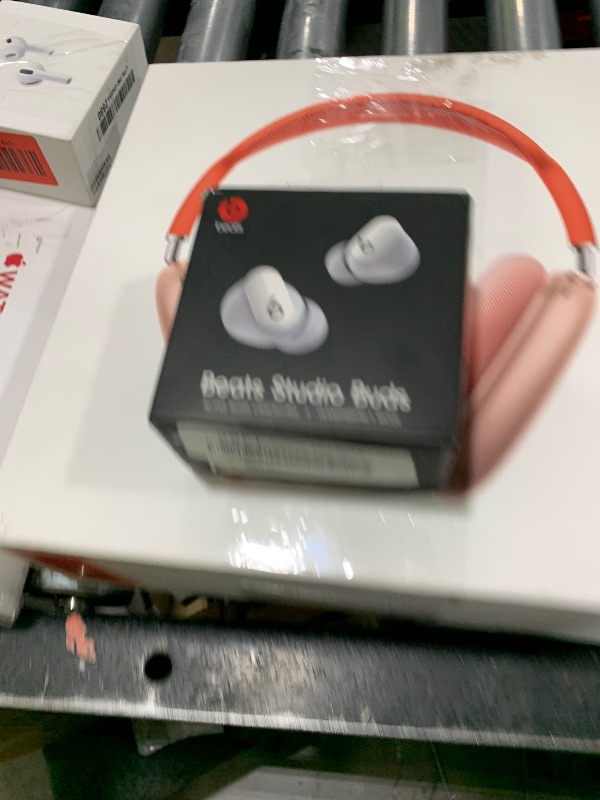 Photo 1 of Beats Studio Buds - True Wireless Noise Cancelling Earbuds - Compatible with Apple & Android, Built-in Microphone, IPX4 Rating, Sweat Resistant Earphones, Class 1 Bluetooth Headphones - White