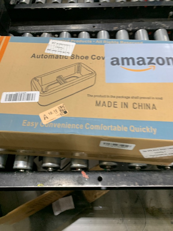 Photo 1 of Automatic Shoe Cover Dispenser with 300pcs Disposable Plastic Shoe Covers,Simple and convenient operation for Home Office Real Estate,Fits up to Size 14(Golden)