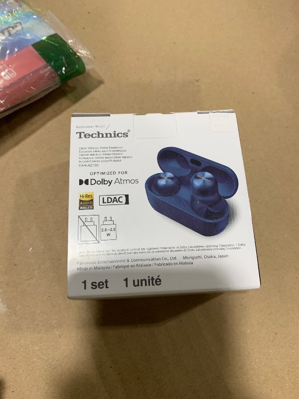 Photo 1 of Technics Reference Class Hi-Fi Wireless Ear Buds, Dolby Atmos with Head Tracking, Adaptive Noise Cancelling, 3 Device Multipoint, 10-Hr Battery, Wireless Charging, Improved Fit, EAH-AZ100-A(Blue)