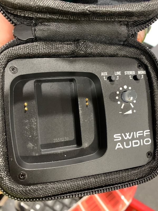 Photo 1 of SWIFF AUDIO WX520 Wireless in Ear Monitor System, 5.8GHz IEM System w/Stereo/Mono Switch, Built-in Cue Mic, LED Receiver & Charging Case Transmitter, 4 Channels, One-to-More for Studio, Bands, Live