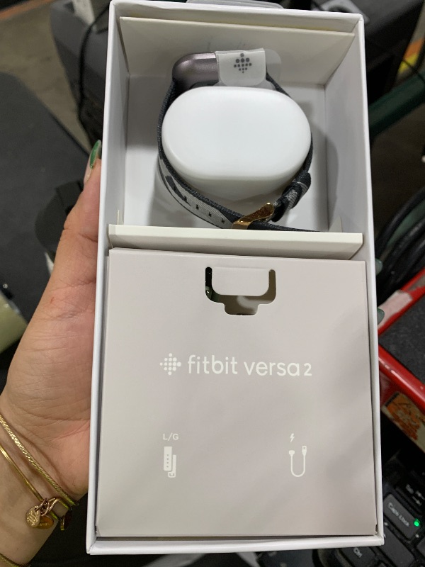 Photo 1 of Fitbit Versa 2 Special Edition Health and Fitness Smartwatch with Heart Rate, Music, Alexa Built-In, Sleep and Swim Tracking, Smoke Woven/Mist Grey, One Size (S and L Bands Included)