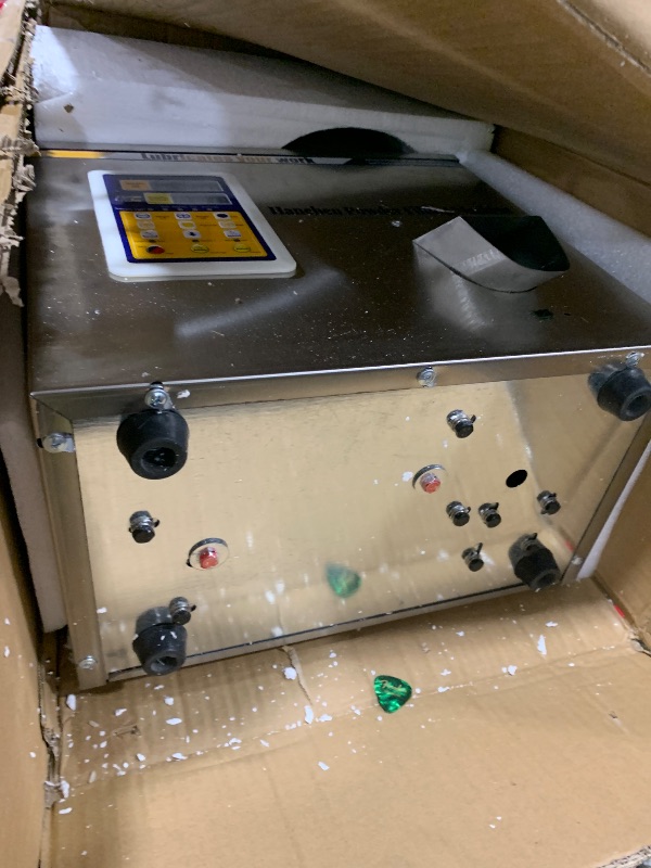 Photo 1 of Hanchen Powder Filling Machine 0.5-100g Glitter Filling Machine with Foot Pedal Particle Weighing Automatic Bottle Bag Powder Filler for Tea Seeds Grains Powder Glitter (0.5-100g Filler)