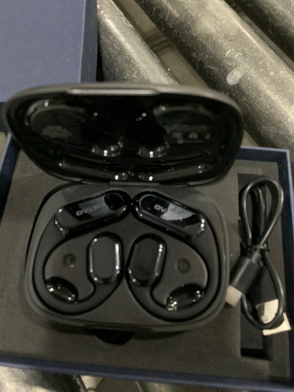 Photo 1 of Yistao True Bone Conduction Headphones, Open Ear Earbuds with Ear Hooks, Up to 60 Hours Playtime with Charging Case, Bluetooth 5.3, IP68 Waterproof, for Running, Yoga, Gym, Sports