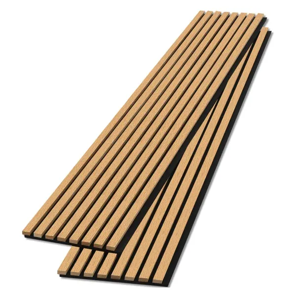 Photo 1 of 2 pack acoustic wood slat panels soundproof wall paneling
