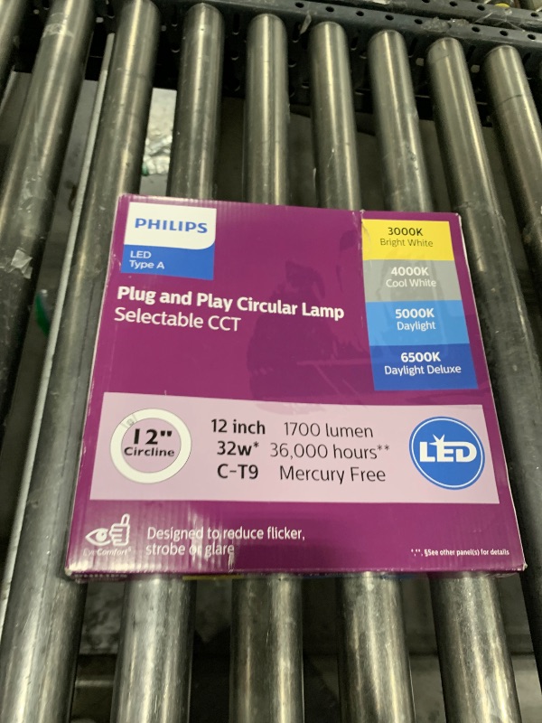 Photo 1 of Philips 12" Circline 4-CCT Selectable White Color Temperature Plug and Play T9 Type A LED, 1-Pack