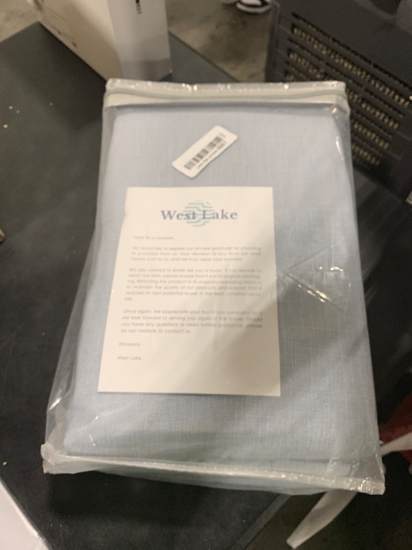 Photo 1 of WEST LAKE 102 Inches Long Dusty Blue Bailey Pinch Pleat Full Blackout Curtains with Liners,Linen Textured Drapes for Modern Bedroom Living Room,Thermal Insulating Backtab Window Treatment,40"Wx102"Lx2