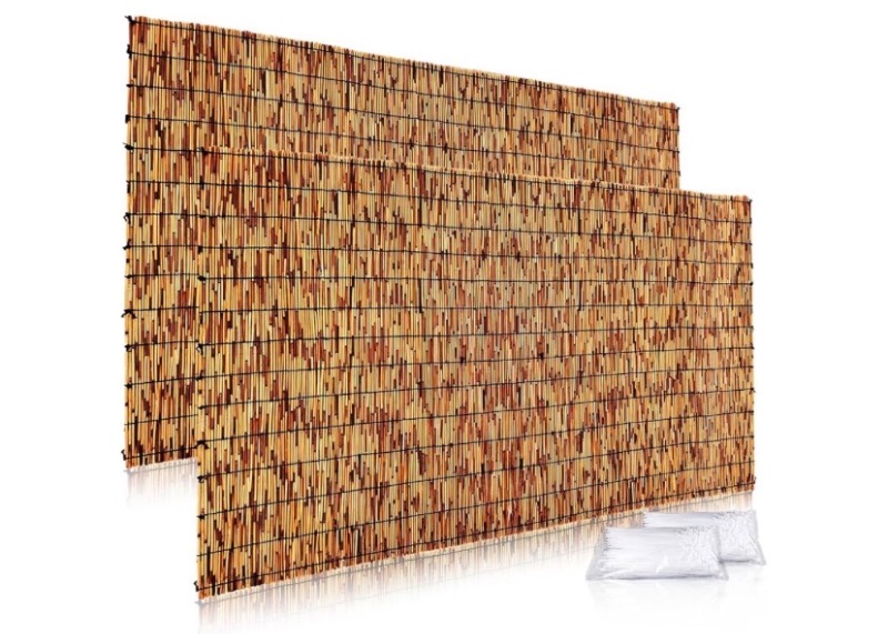 Photo 1 of Reed Fencing Rolls,Patio Privacy Screen,Decorative Bamboo Fence Rolls for Patio Balcony Garden Backyard Outdoor,5x16FT(2Pcs)