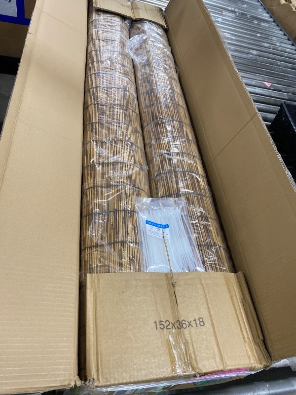 Photo 1 of Reed Fencing Rolls,Patio Privacy Screen,Decorative Bamboo Fence Rolls for Patio Balcony Garden Backyard Outdoor,5x16FT(2Pcs)