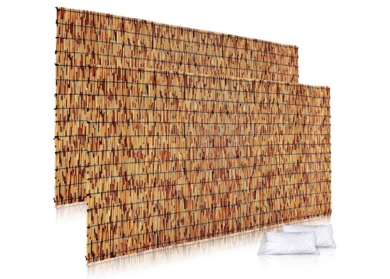 Photo 1 of Reed Fencing Rolls,Patio Privacy Screen,Decorative Bamboo Fence Rolls for Patio Balcony Garden Backyard Outdoor,5x16FT(2Pcs)