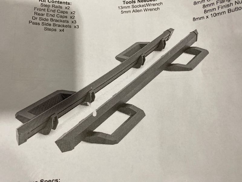 Photo 1 of GM 2019-21 1500 Crew Cab Aluminum Step Extrusion Brackets
