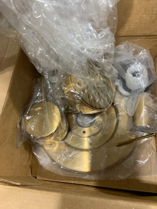 Photo 1 of Moen Align Brushed Gold Eco-Performance Pressure Balancing Modern Tub and Shower Trim Kit with Showerhead, Lever Handle, and Tub Spout, Valve Required, T2193EPBG
