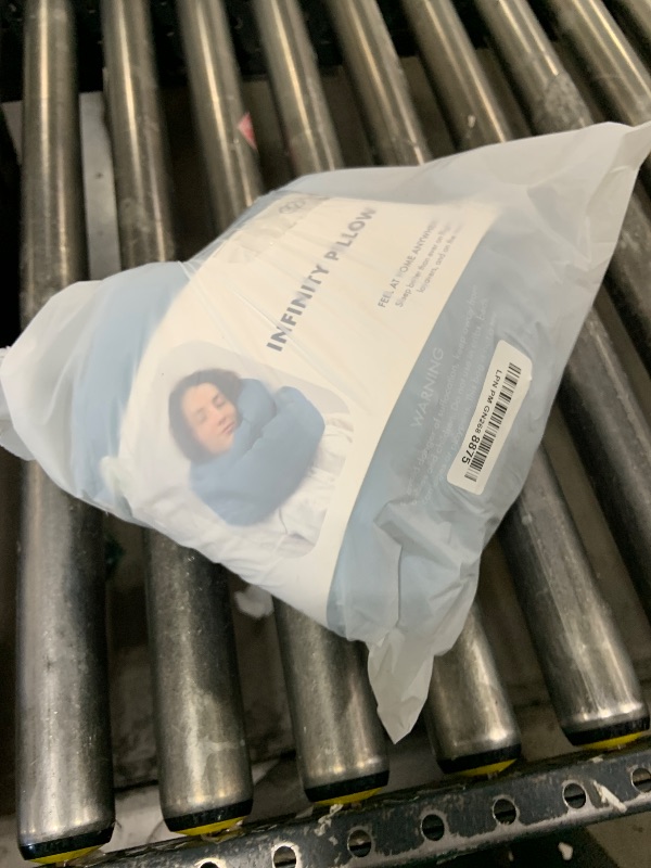 Photo 1 of Huzi Infinity Pillow - Travel Neck Pillow - Versatile Soft 360 Support Scarf - Machine Washable - Home Travel Flight Road Trips Airplane Sleeping (Airy Blue)