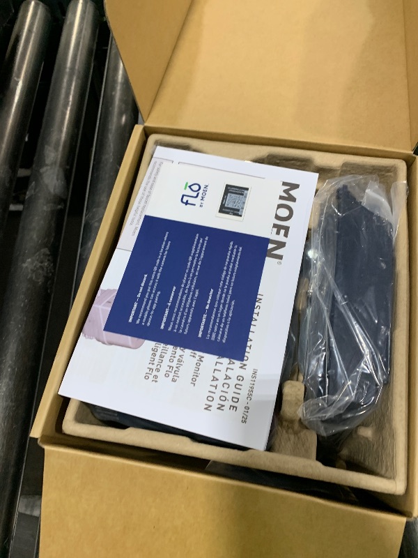 Photo 1 of Moen Flo 3/4-inch Smart Water Shut Off Valve, Smart Home Water Monitor Leak Detector, Wifi Connected, App Enabled Flow Meter and Shutoff, 900-001