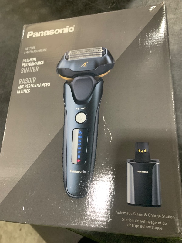 Photo 1 of Panasonic Electric Razor for Men, Electric Shaver for Men, ARC5 with Premium Automatic Cleaning and Charging Station, Wet Dry Shaver, Cordless Razor, with Pop-Up Trimmer ES-LV97-K, Black