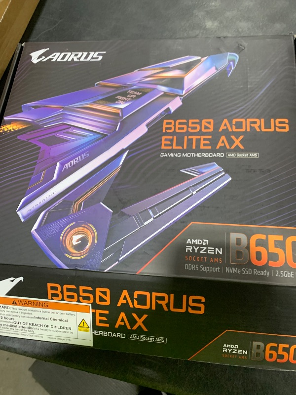 Photo 1 of Gigabyte B650 Aorus Elite AX 1.0 AMD B650 Socket AM5 ATX DDR5-SDRAM Motherboard