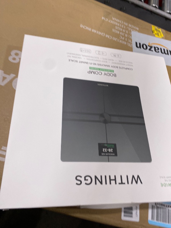 Photo 1 of WITHINGS Body Comp - Scale for Body Weight and Complete Body Analysis, Wi-Fi & Bluetooth, Baby Digital Scale, Accurate Visceral Fat, Heart Health, Scales Compatible with Apple
