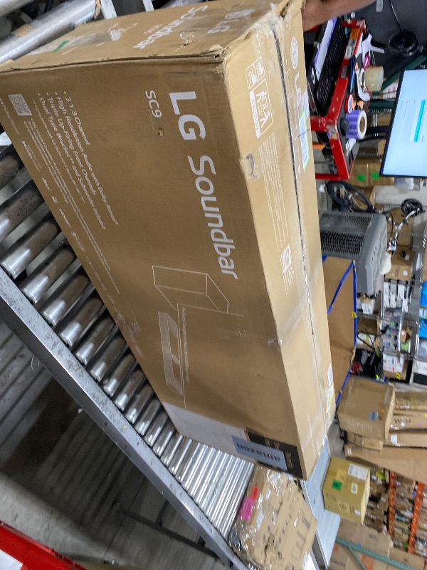 Photo 1 of LG SC9S 3.1.3-Channel Perfect Matching Soundbar to the OLED evo C Series TV, Dolby Atmos, Wow Orchestra, WOWCAST Built-in with Wireless Dolby Atmos, Rear Speaker Ready, Wireless Subwoofer