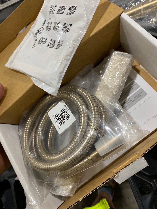 Photo 1 of Delta Faucet Tetra Floor-Mount Freestanding Tub Filler with Hand Held Shower, Gold Tub Faucet, Lumicoat Champagne Bronze T4789-CZ-PR-LHP-FL (Valve and Handle Not Included)