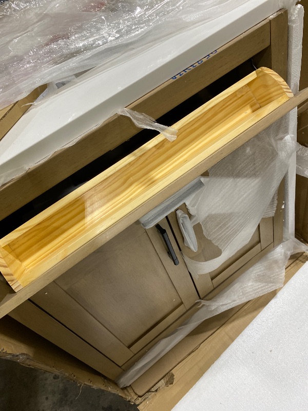 Photo 1 of OVE Decors Bailey 30-in Sahara Birch Undermount Single Sink Bathroom Vanity with White Quartz Top (Fully Assembled)