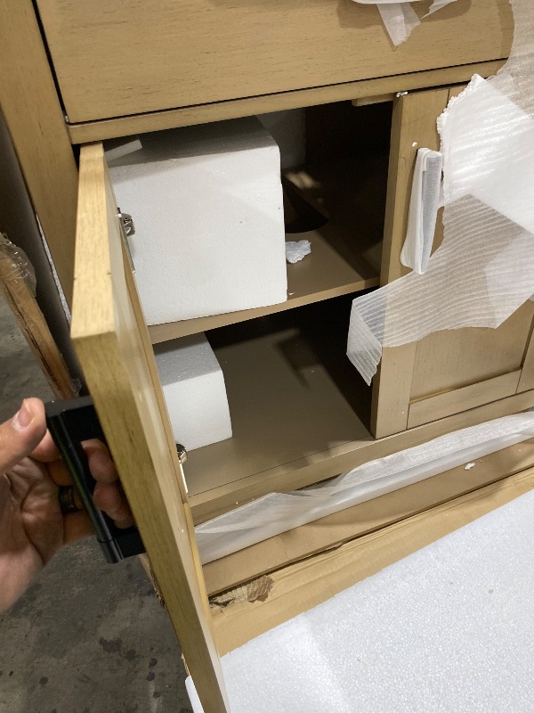 Photo 1 of OVE Decors Bailey 30-in Sahara Birch Undermount Single Sink Bathroom Vanity with White Quartz Top (Fully Assembled)