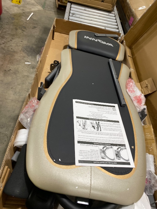 Photo 1 of Innova Health and Fitness Inversion Table with Adjustable Headrest, Reversible Ankle Holders, and 300 lb Weight Capacity - Standard A