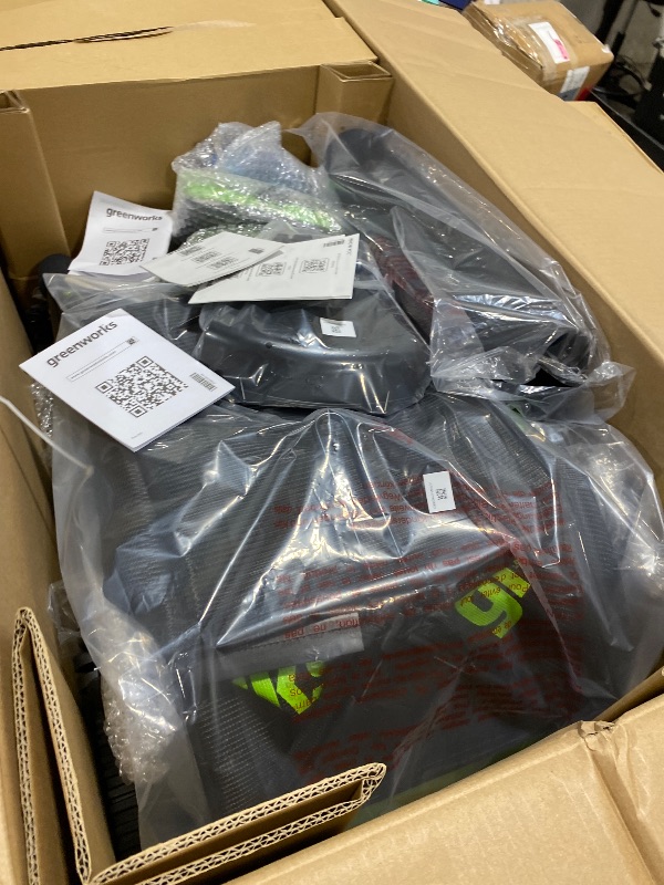 Photo 1 of Greenworks 48V (24V x 2) 17" Brushless Mower+12" String Trimmer +320CFM Blower,(2) 4.0Ah Batteries and 2A Dual Port Charger