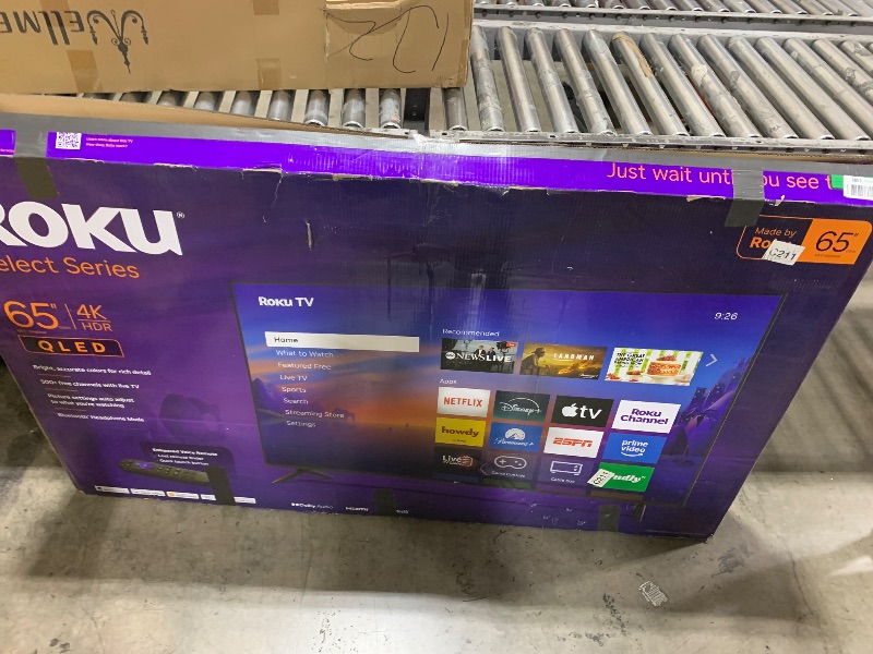 Photo 1 of Roku Smart TV 2026 – 65-Inch Select Series, 4K QLED TV – Roku TV with Voice Remote – Flat Screen QLED Television with Wi-Fi for Streaming Live Local News, Sports, & Movies – Bluetooth Headphone Mode