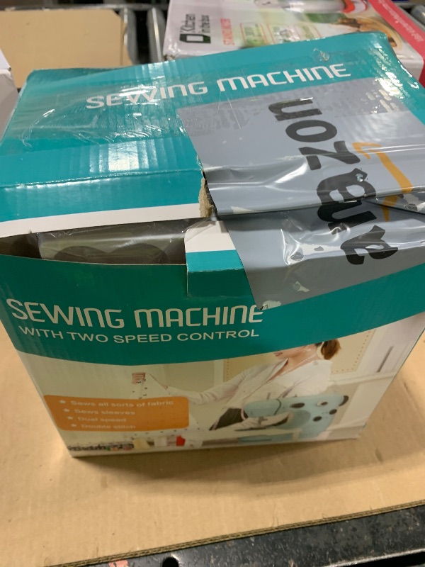 Photo 1 of Sewing Machine for Beginners, Electric Mini Sewing Machine for Mending & DIY Crafts, Dual Speed Small Portable Sewing Machine with Full Sewing Kits, Foot Pedal & Extension Table, Great for Kids&Adults
