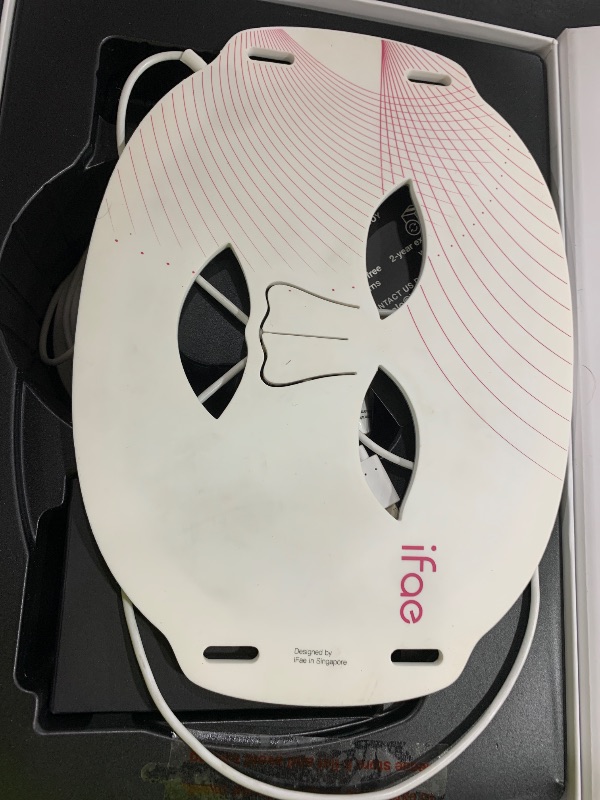 Photo 1 of Red Light Therapy Mask for Face and Neck, 7 Colors with NIR Led Face Mask Light Therapy with Eye Protection and Remote, Rechargeable Ergonomic Design for True Anti-Aging Skincare at Home White